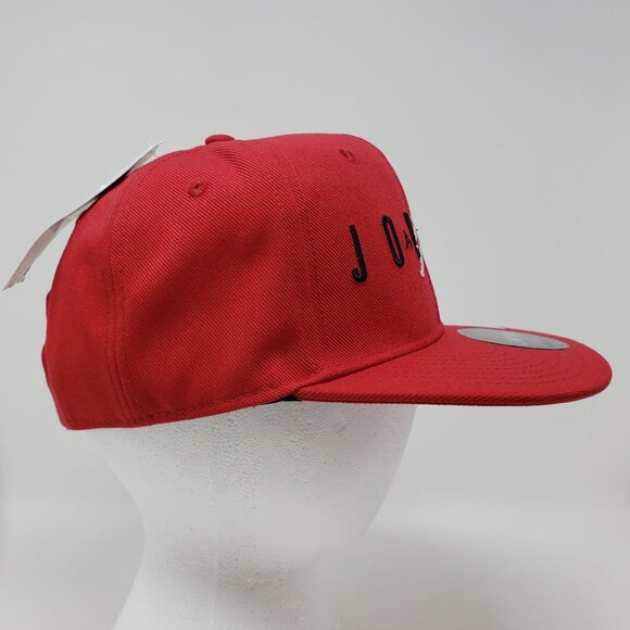 Jordan Red Snapback Hat Big Kids Size 8-20 Embroidered Logo Adjustable Fit - Picture 6 of 8